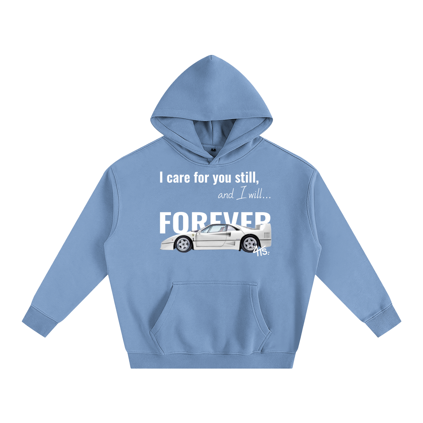 White Ferrari Boxy Hoodie