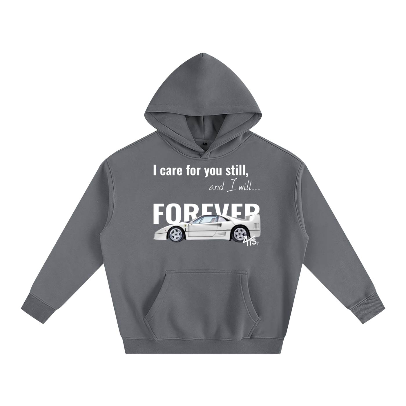 White Ferrari Boxy Hoodie