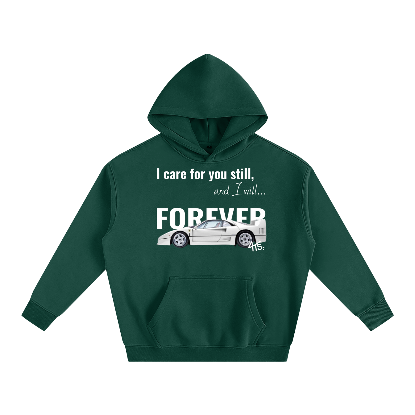 White Ferrari Boxy Hoodie