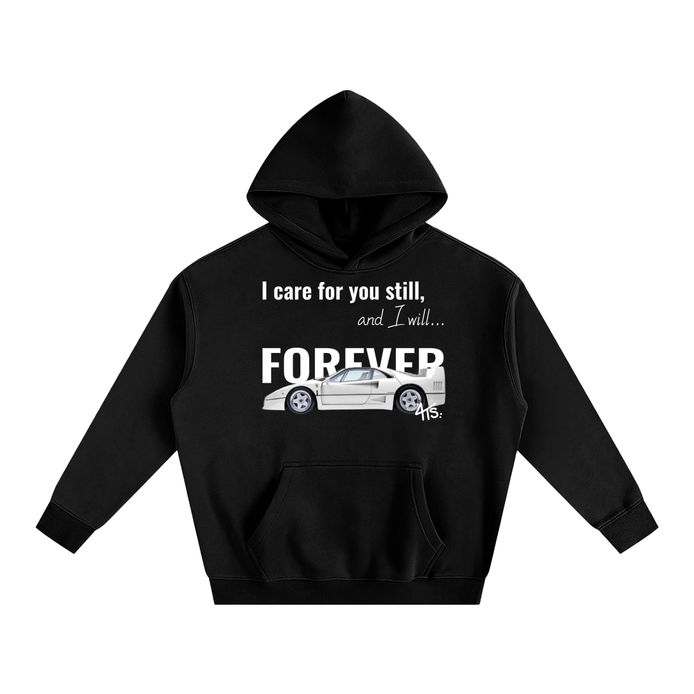 White Ferrari Boxy Hoodie