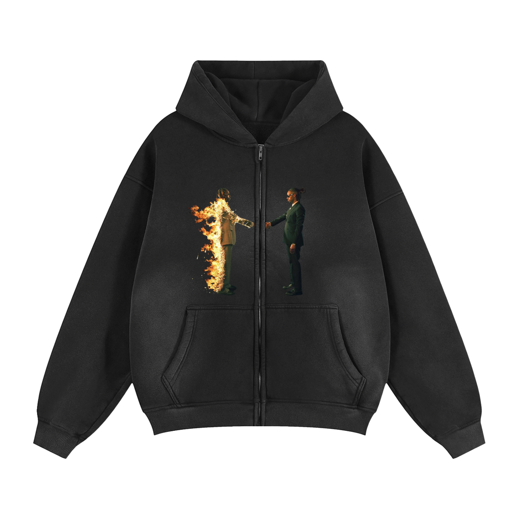 Heroes And Villains Heavyweight Sunfaded Zip-Up