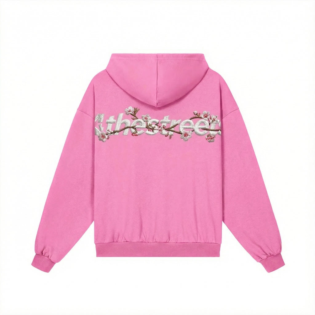 Cherry Blossom Embroidered Hoodie