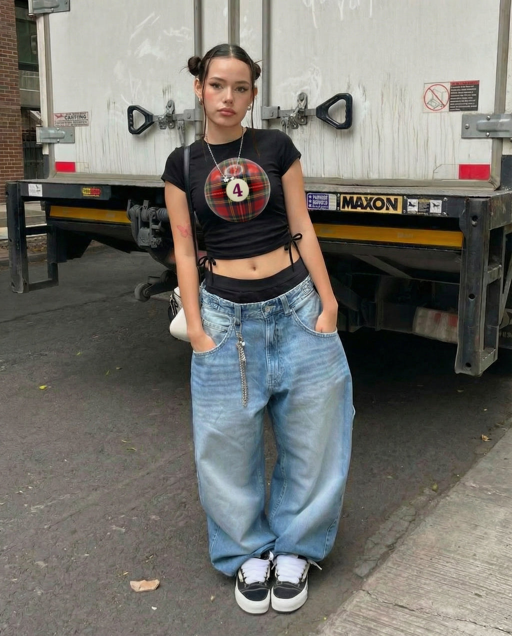 Tartan 8 Ball Baby Tee