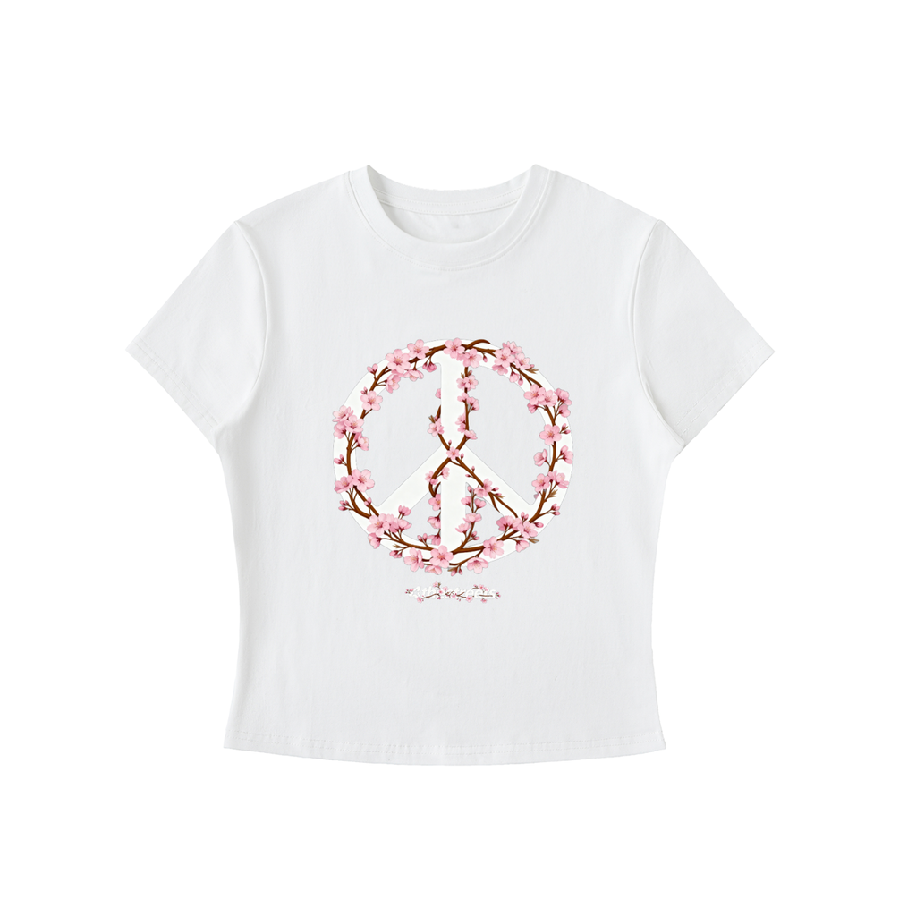 Cherry Blossom Peace Baby Tee