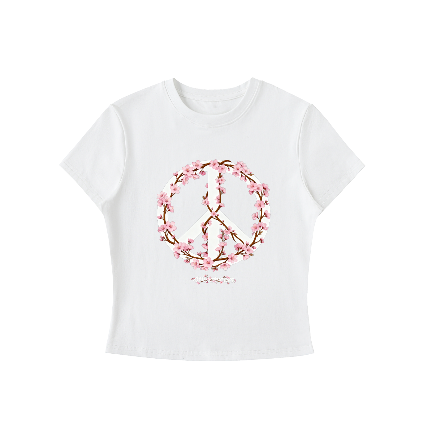 Cherry Blossom Peace Baby Tee