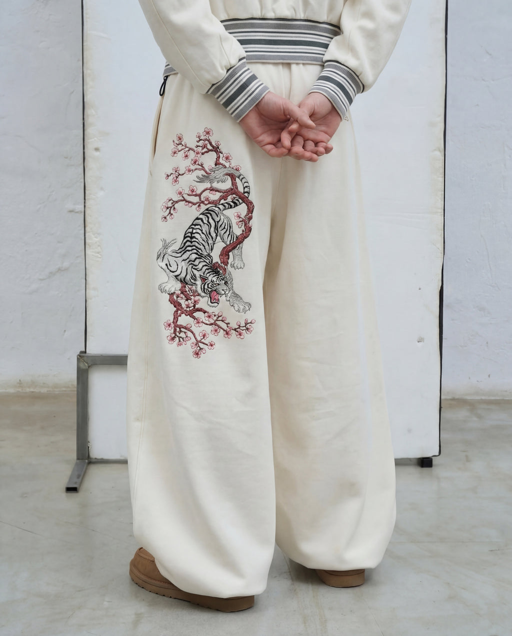 Cherry Blossom Tiger Print Pants