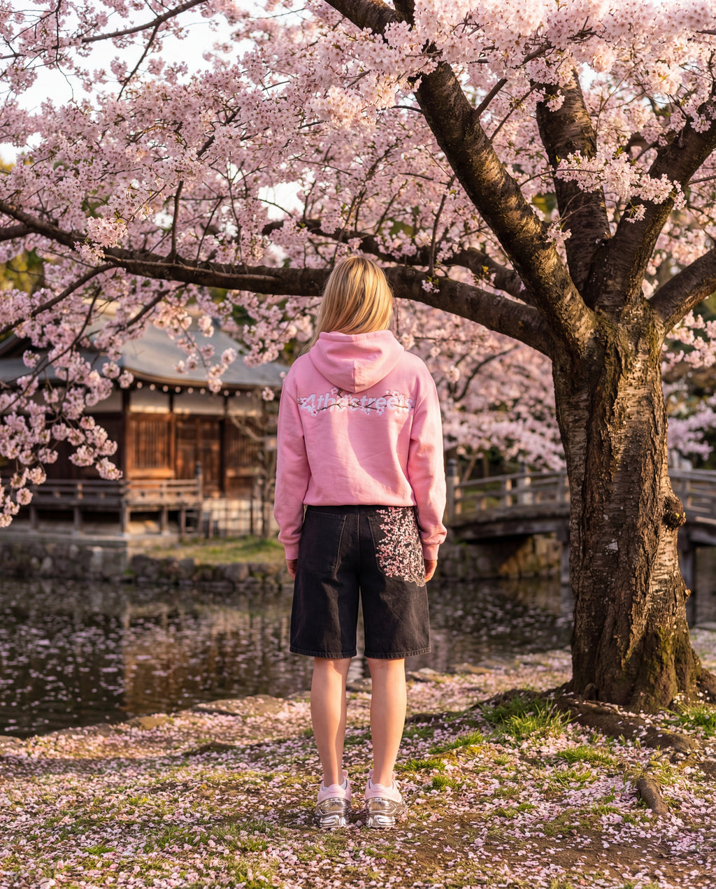Cherry Blossom Embroidered Hoodie