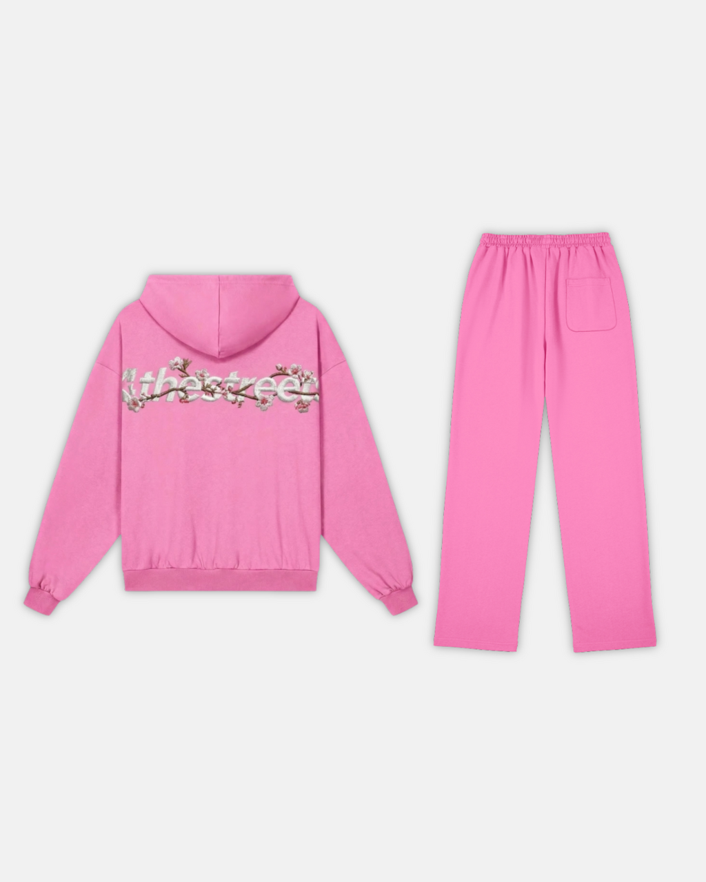 Cherry Blossom Embroidered Set