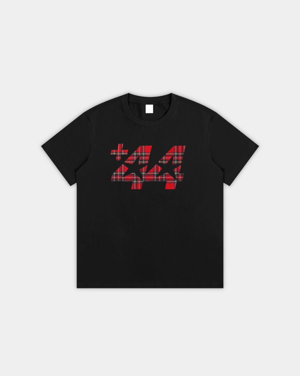 Red Tartan +44 Tee