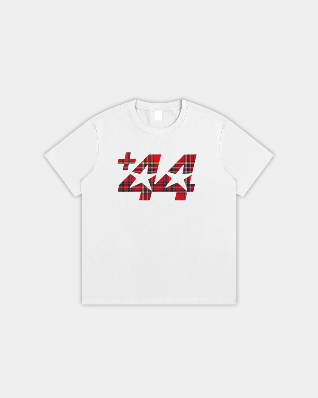Red Tartan +44 Tee
