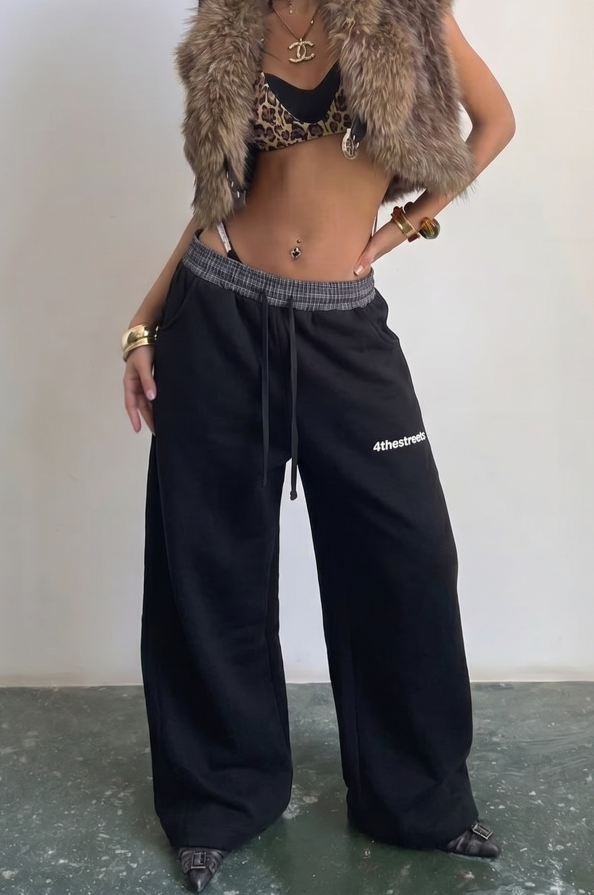 Plaid Barrel Joggers