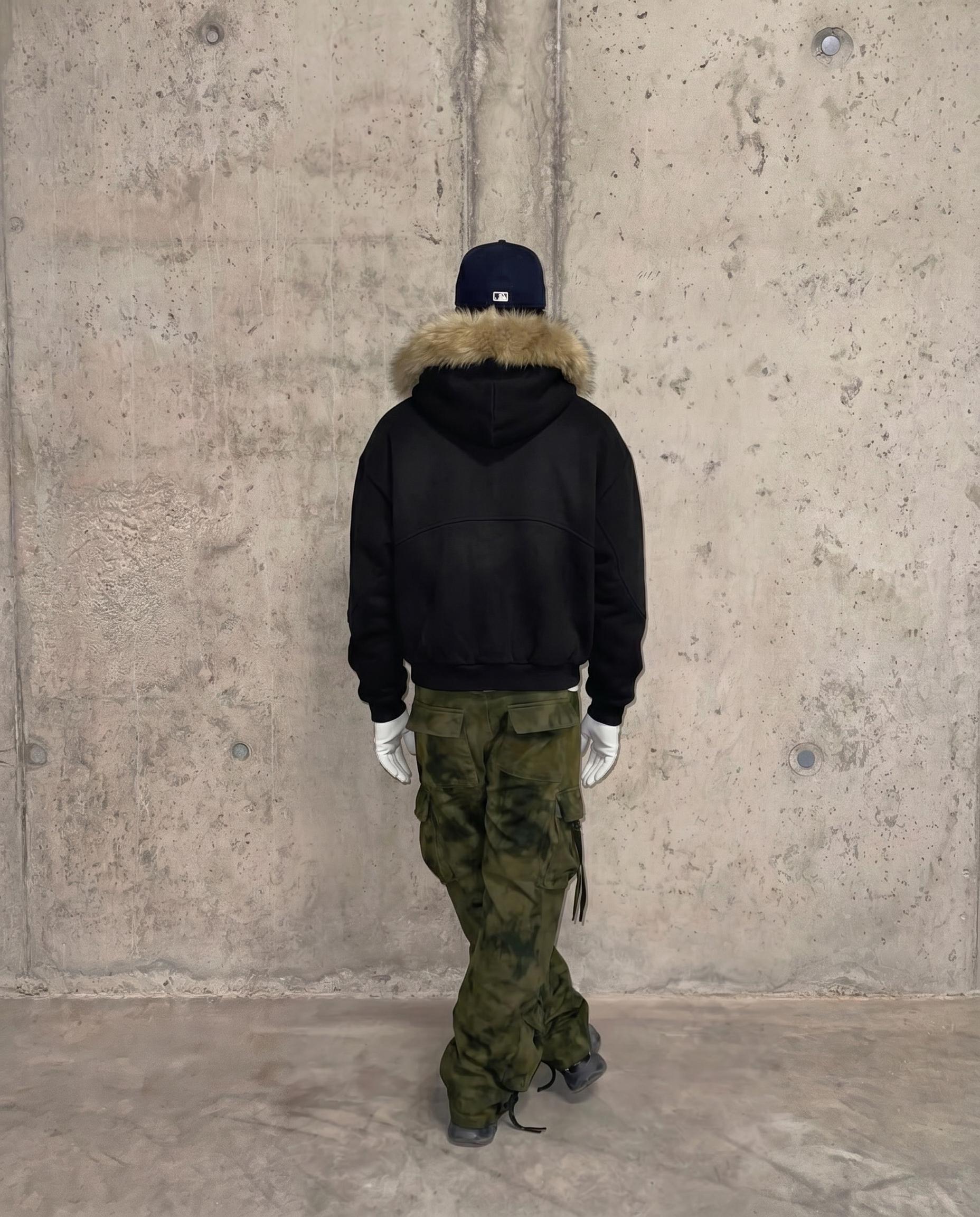 Union Jack Fur Hoodie