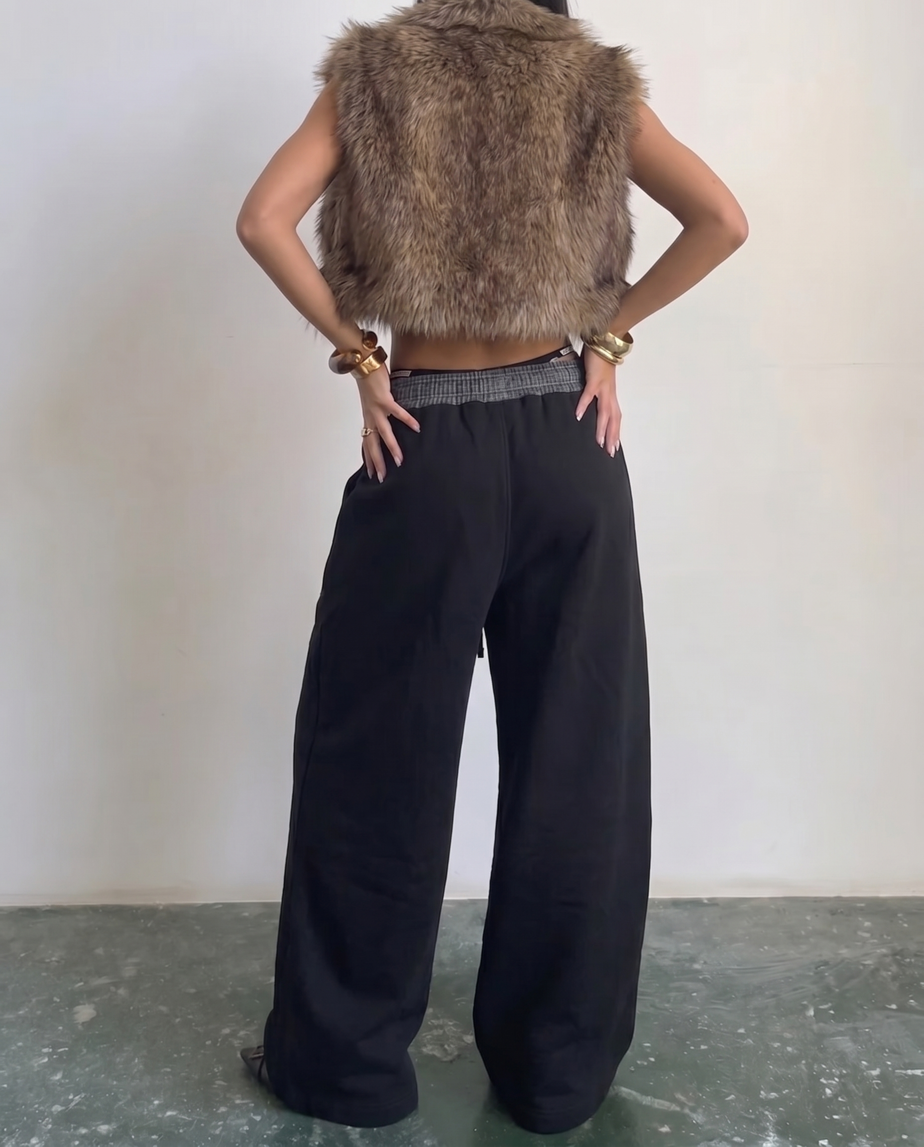 Plaid Barrel Joggers