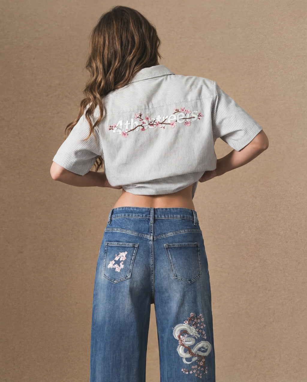 Cherry Blossom Boxy Button Up Shirt